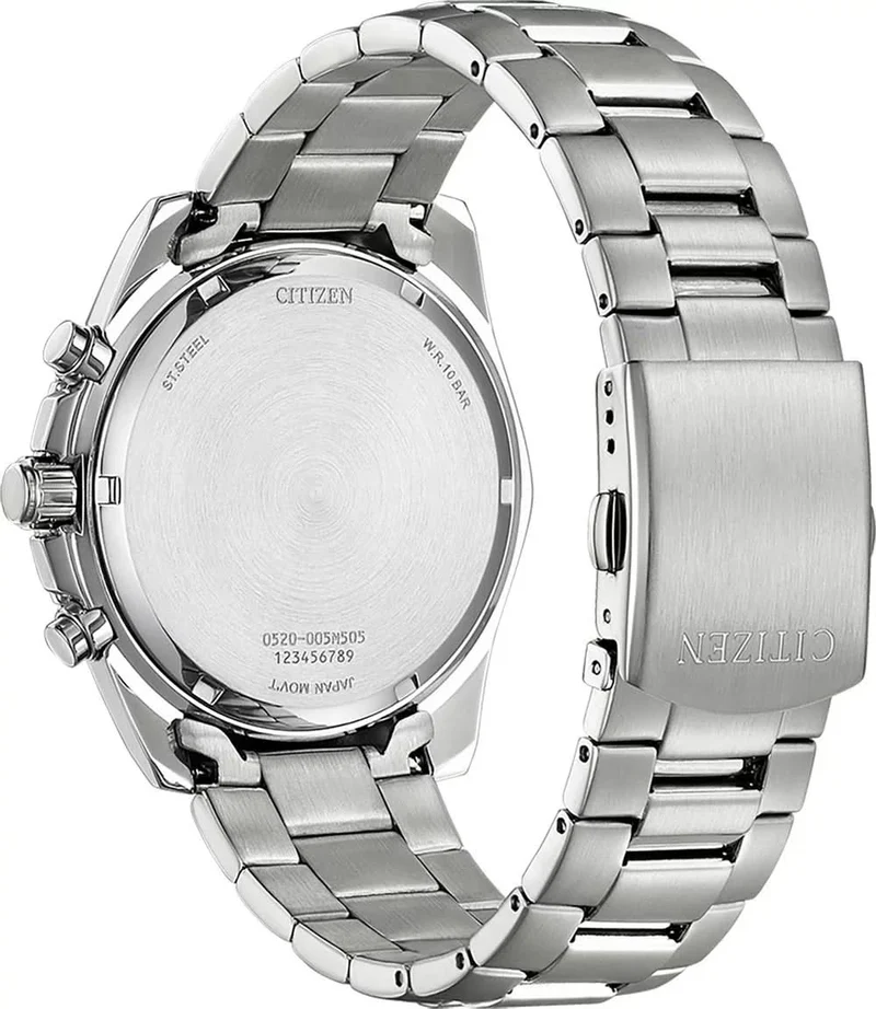 Citizen AN8201-57L Herrenuhr • Chronograph • Blaues Zifferblatt