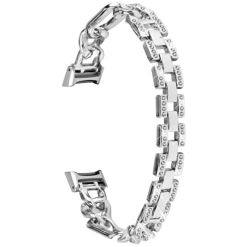 Fitbit Luxe rhinestone décor zinc metal strap
