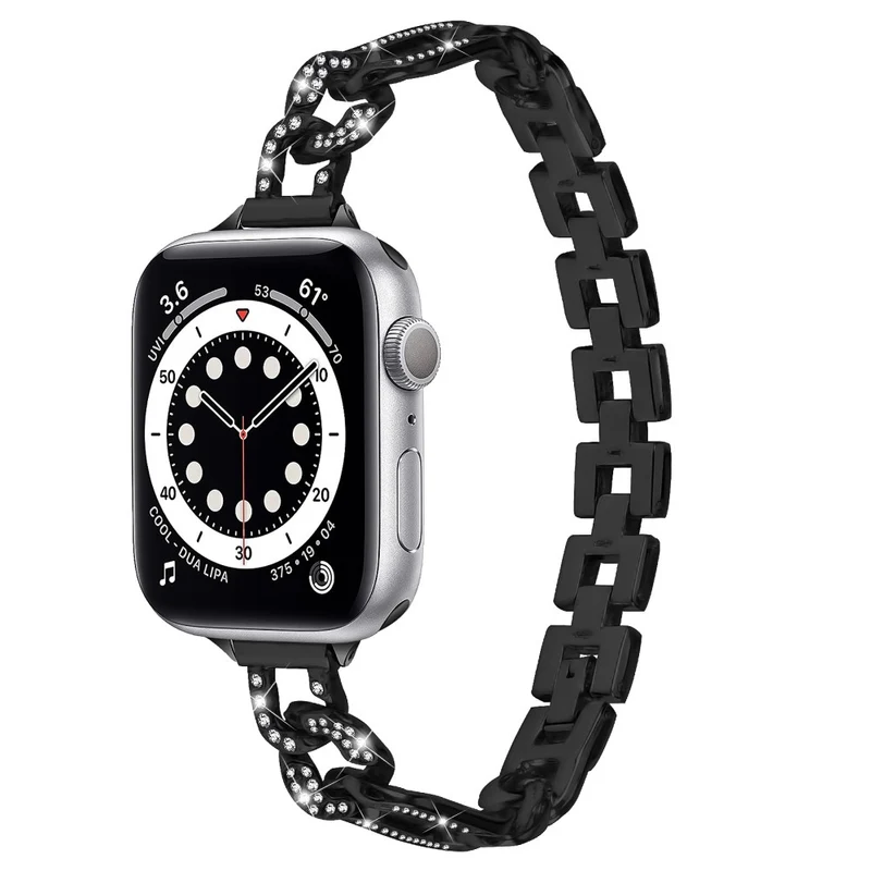Apple Watch Series 8 (45mm) / Watch Ultra rhinestone décor metal strap