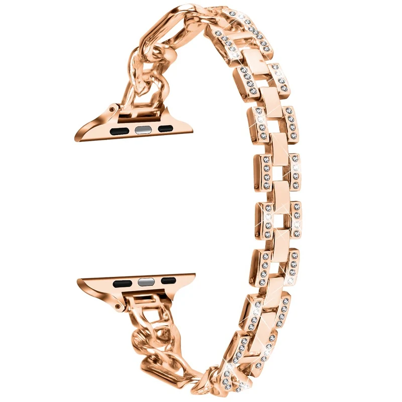 Apple Watch Series 8 (41mm) rhinestone décor metal strap