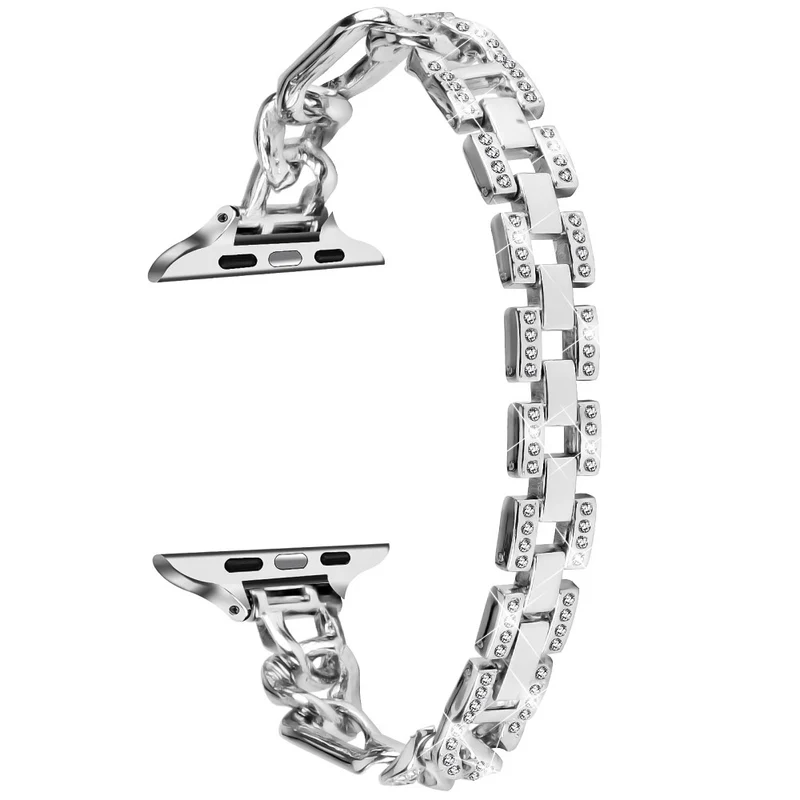 Apple Watch Series 8 (41mm) rhinestone décor metal strap