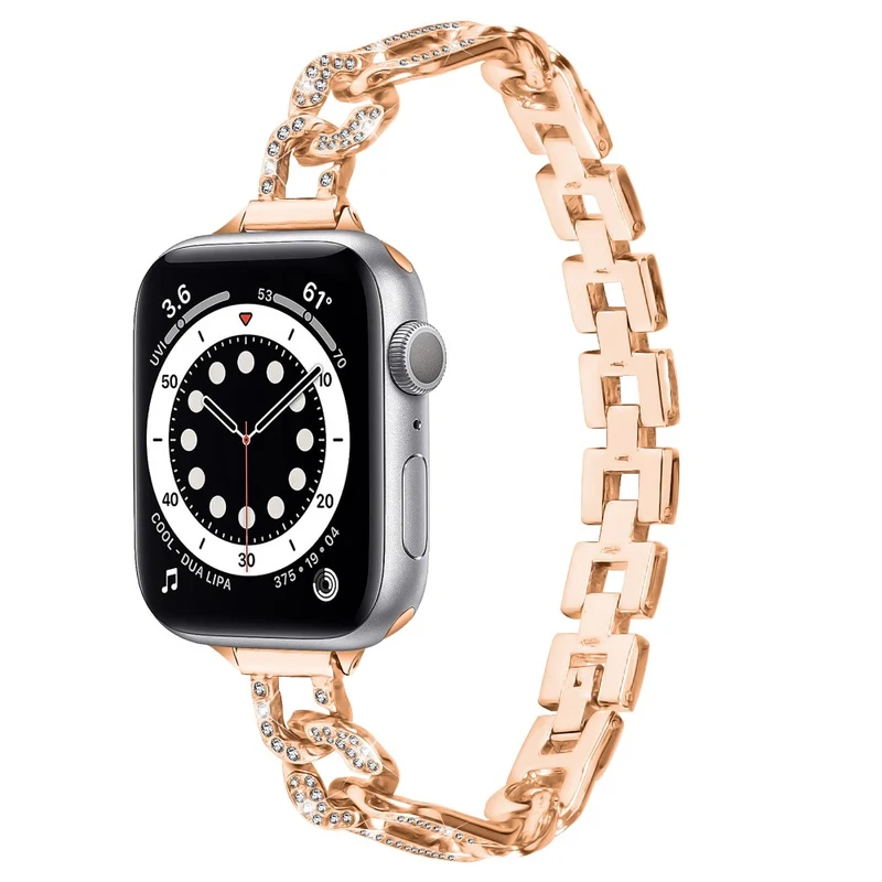 Apple Watch Series 8 (41mm) rhinestone décor metal strap