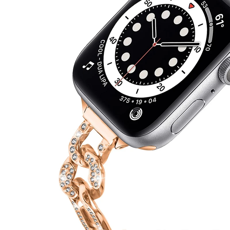 Apple Watch Series 8 (41mm) rhinestone décor metal strap