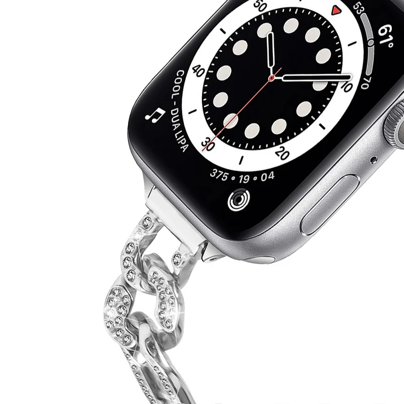 Apple Watch Series 8 (41mm) rhinestone décor metal strap