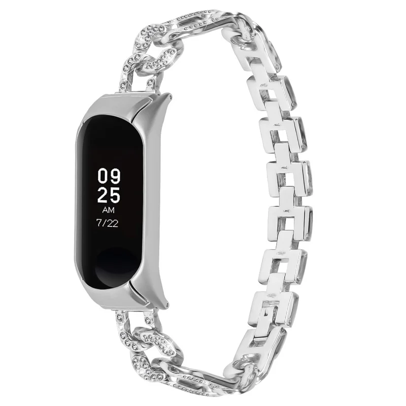 Xiaomi Smart Band 8 rhinestone décor metal strap