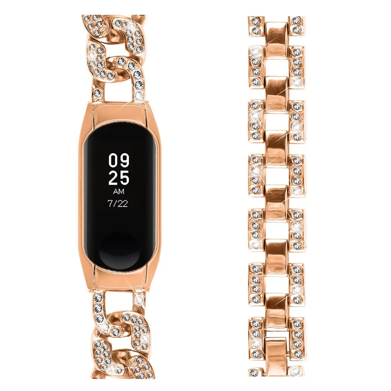 Xiaomi Smart Band 8 rhinestone décor metal strap