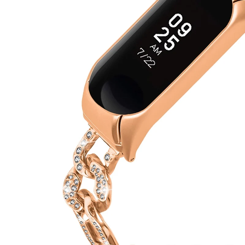 Xiaomi Smart Band 8 rhinestone décor metal strap