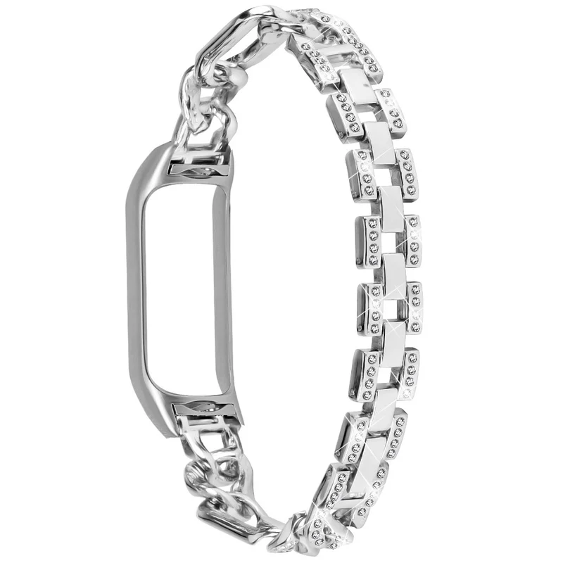 Xiaomi Smart Band 8 rhinestone décor metal strap