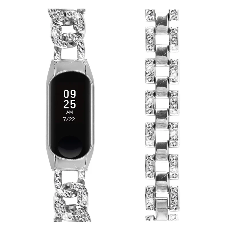 Xiaomi Smart Band 8 rhinestone décor metal strap