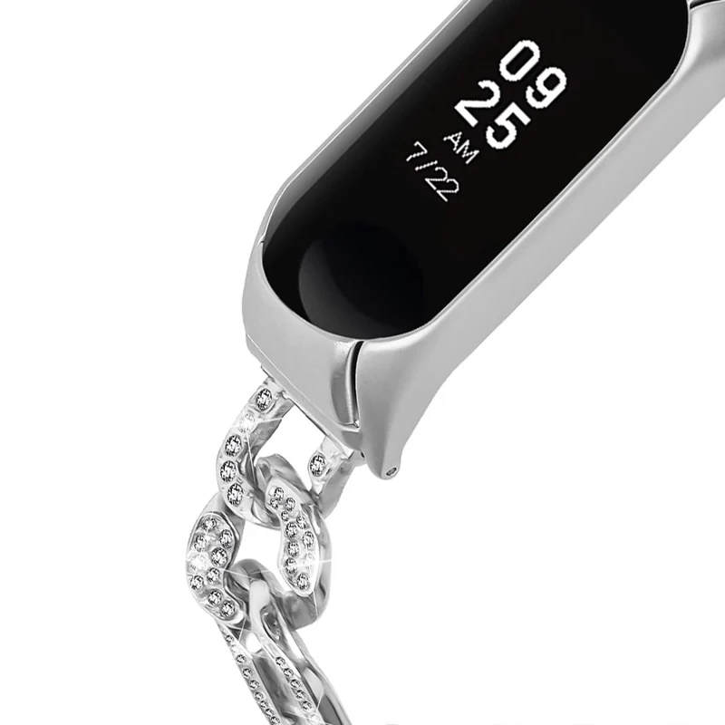 Xiaomi Smart Band 8 rhinestone décor metal strap