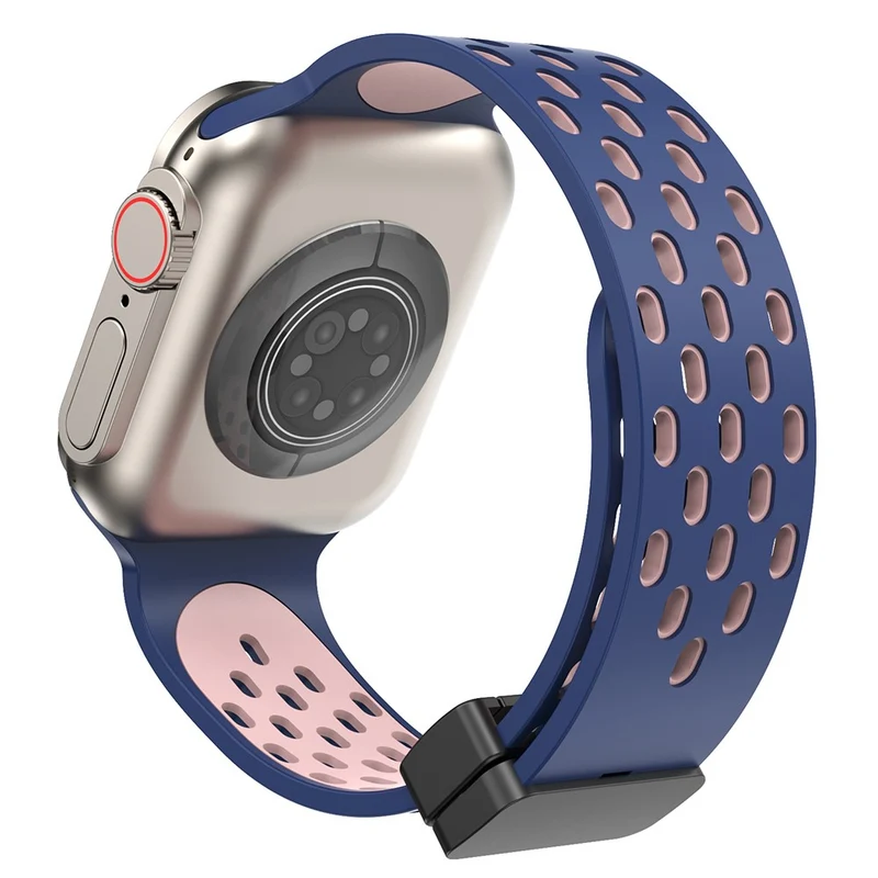 Apple Watch Series 8 (41mm) dual-color silicone strap - Black / Red