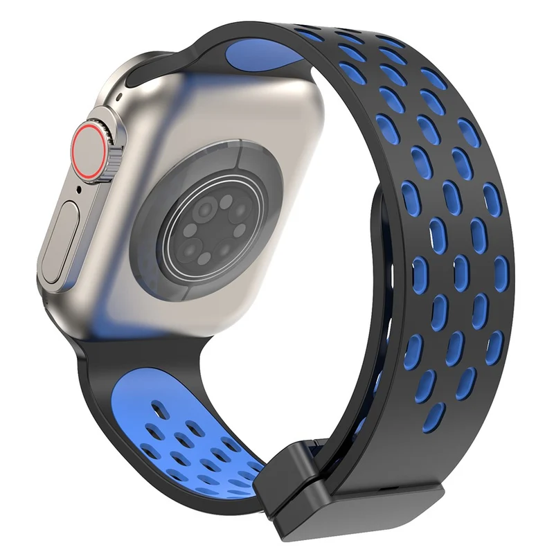 Apple Watch Series 8 (41mm) dual-color silicone strap - Black / Red