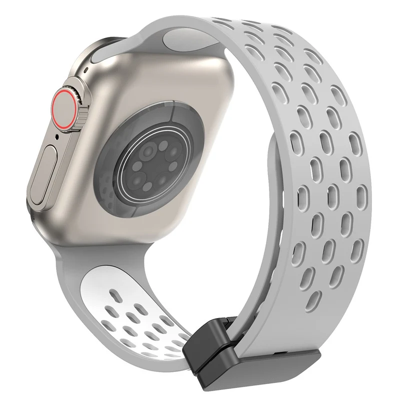 Apple Watch Series 8 (41mm) dual-color silicone strap - Black / Red