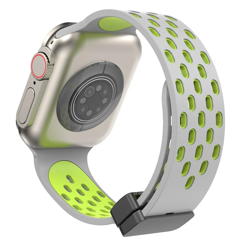 Apple Watch Series 8 (41mm) dual-color silicone strap - Black / Red