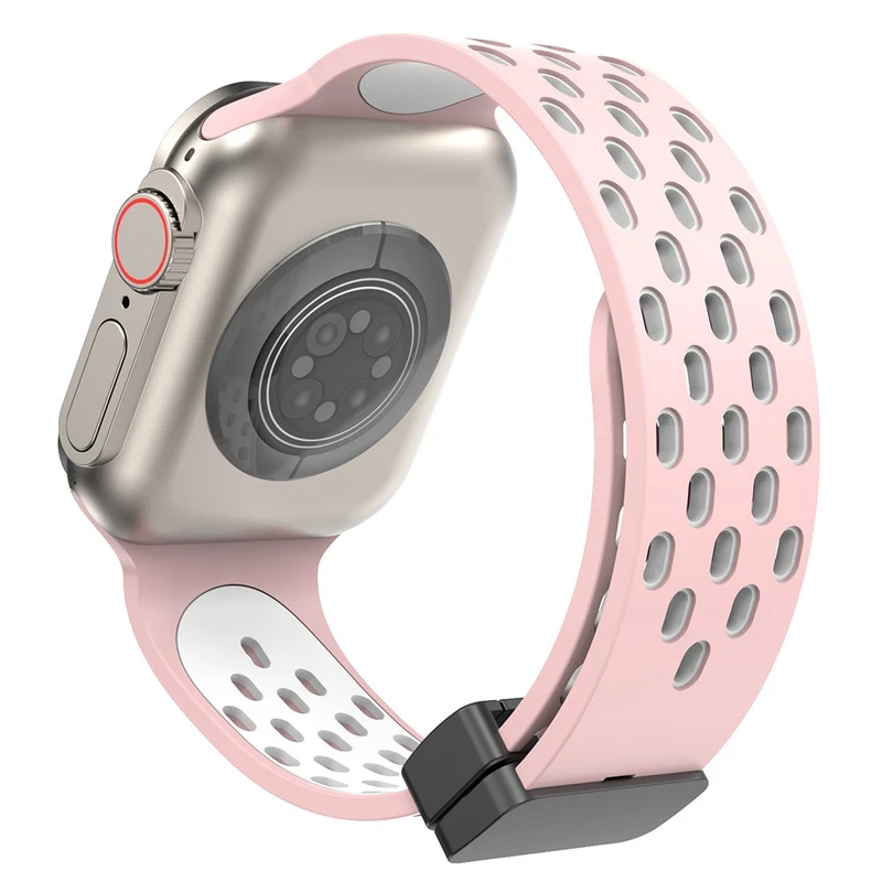Apple Watch Series 8 (41mm) dual-color silicone strap - Black / Red