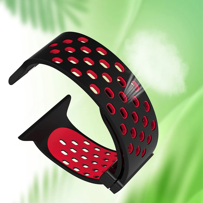 Apple Watch Series 8 (41mm) dual-color silicone strap - Black / Red
