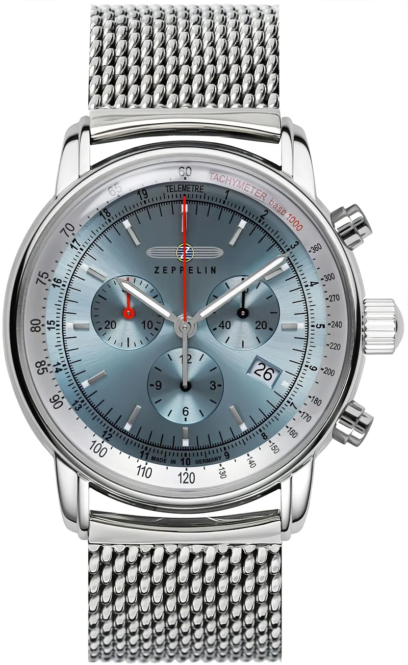 Zeppelin LZ 14 Marine 8886M-3 Herrenuhr • Made in Germany • Milanaise