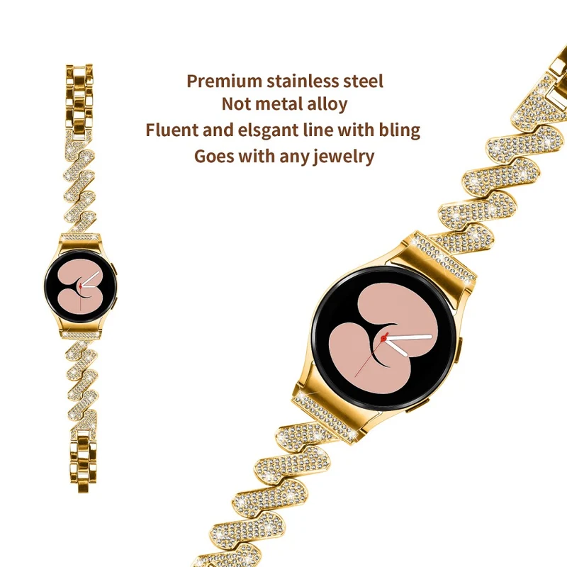Samsung Galaxy Watch 6 / 6 Classic rhinestone luxury décor metal strap