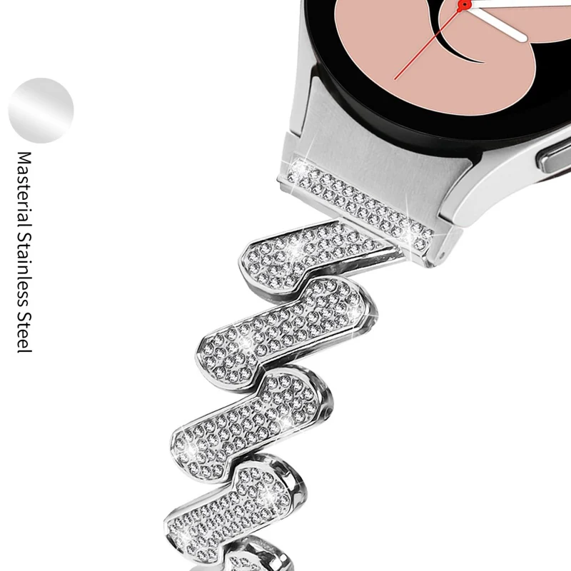 Samsung Galaxy Watch 6 / 6 Classic rhinestone luxury décor metal strap