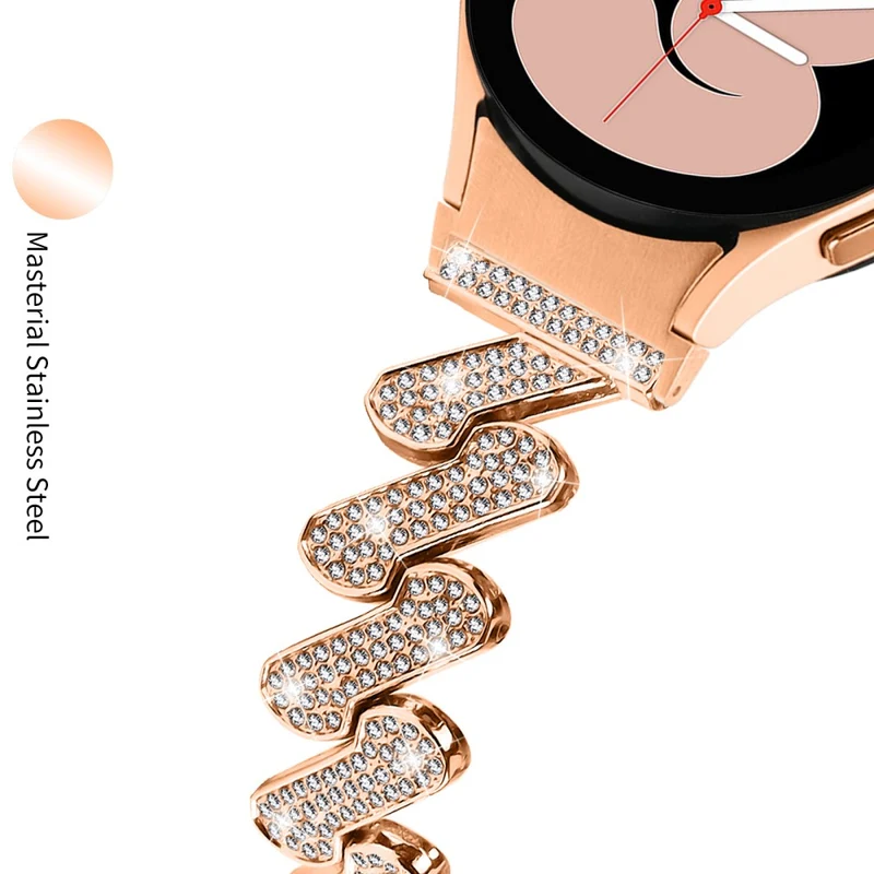 Samsung Galaxy Watch 5 / 4 rhinestone luxury décor metal strap
