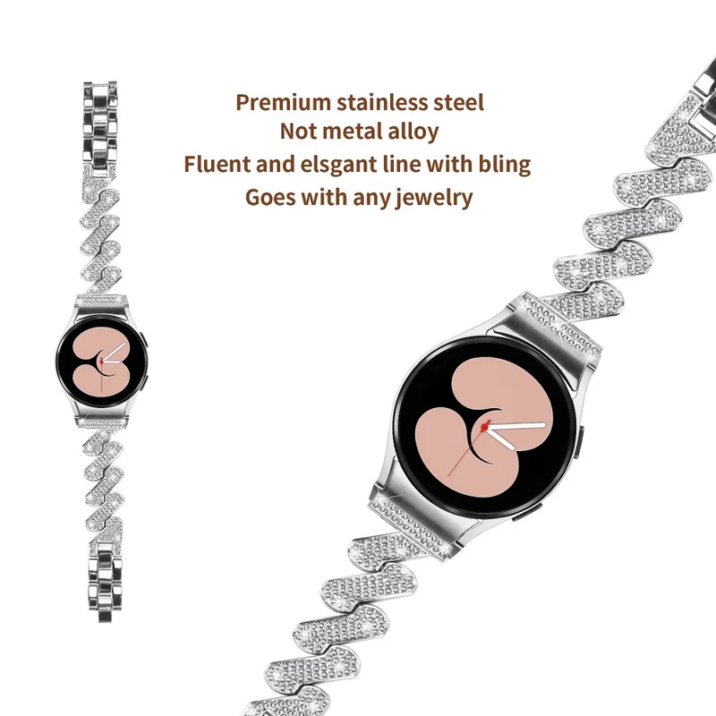 Samsung Galaxy Watch 5 / 4 rhinestone luxury décor metal strap