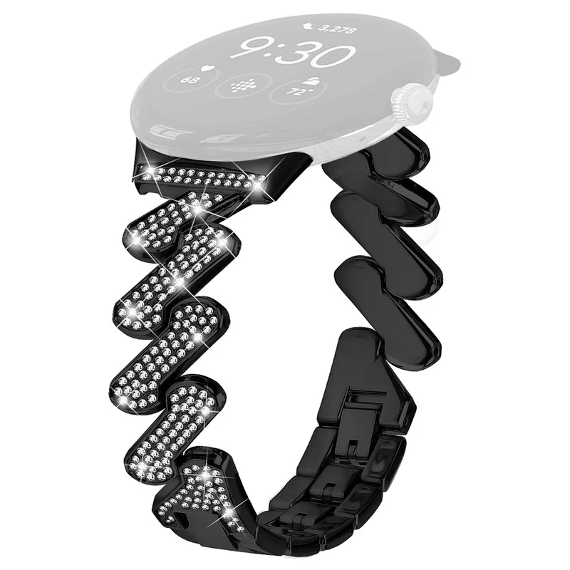 Google Pixel Watch rhinestone luxury décor metal strap