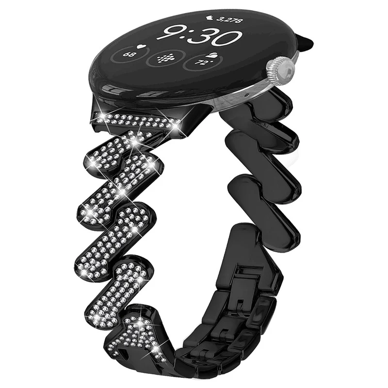 Google Pixel Watch rhinestone luxury décor metal strap