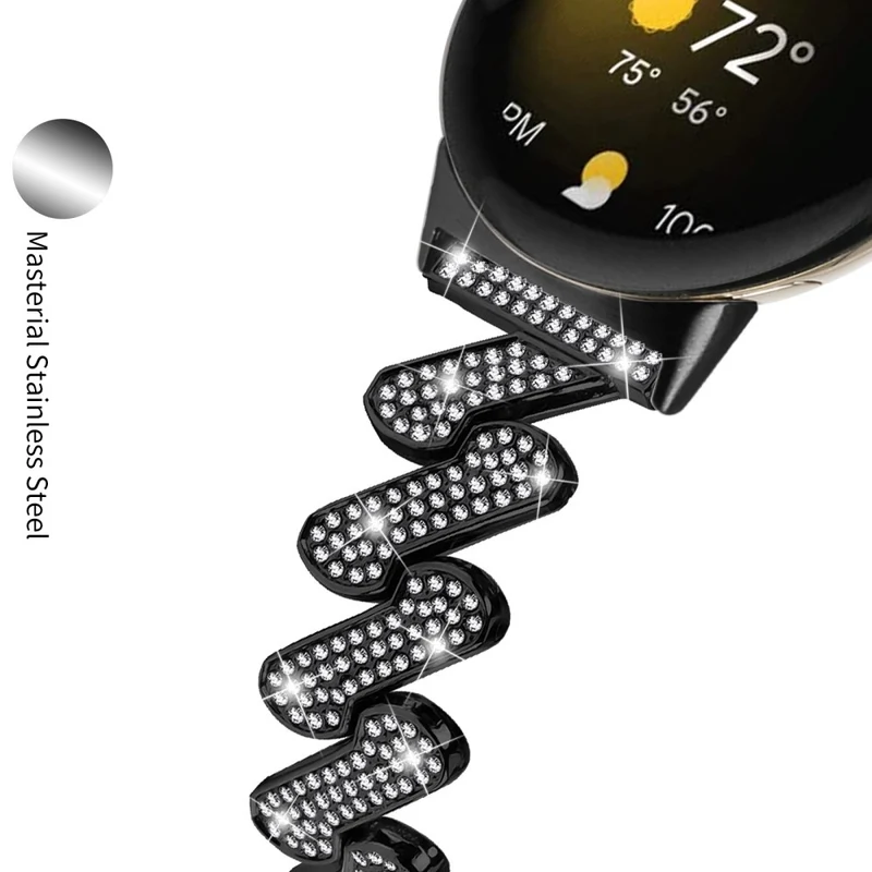 Google Pixel Watch rhinestone luxury décor metal strap