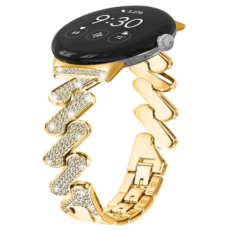 Google Pixel Watch rhinestone luxury décor metal strap