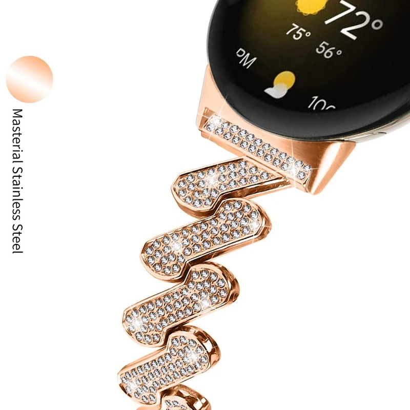 Google Pixel Watch rhinestone luxury décor metal strap