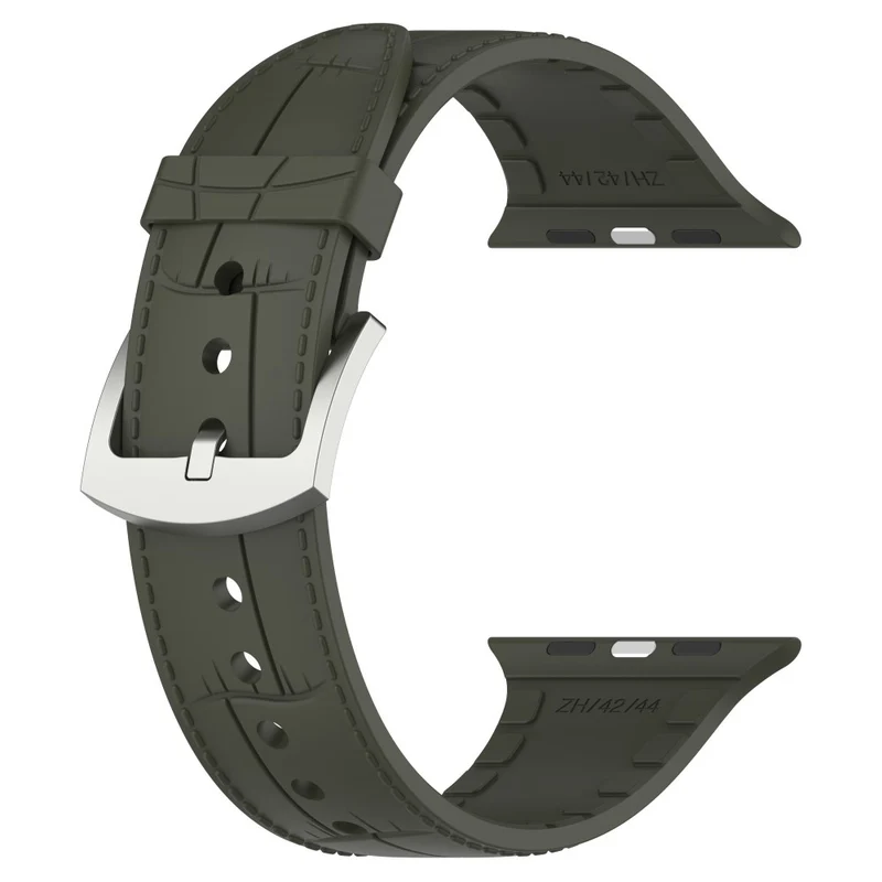 Apple Watch Series 8 (45mm) / Watch Ultra cool texture silicone strap - Dark Green