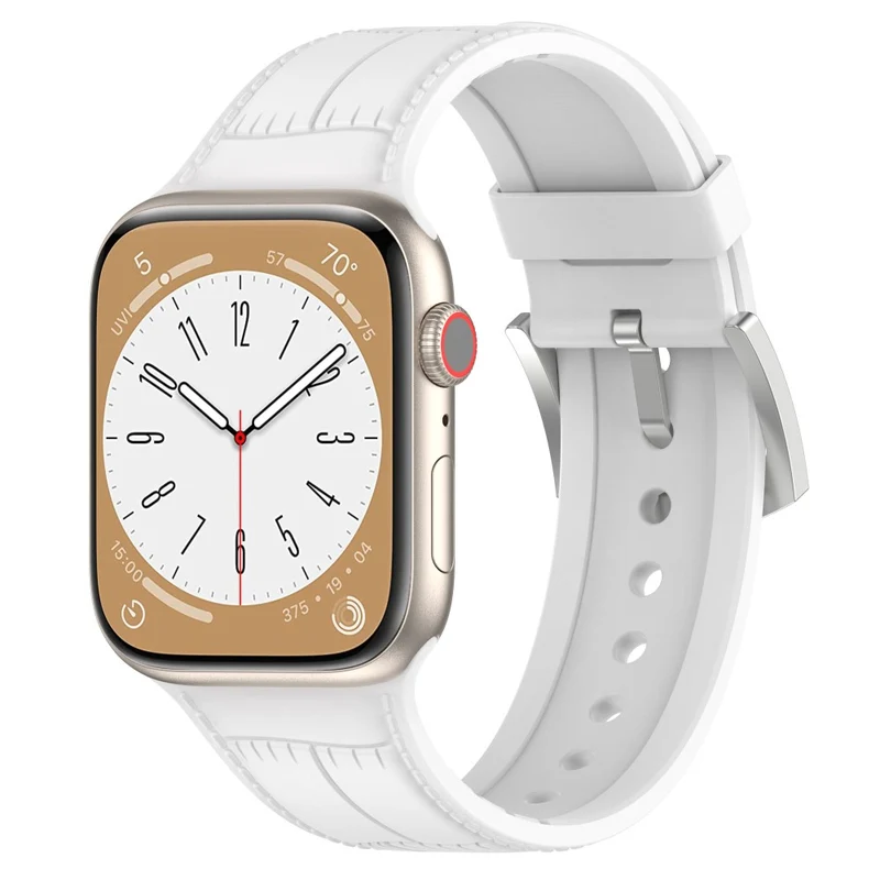 Apple Watch Series 8 (45mm) / Watch Ultra cool texture silicone strap - Dark Green