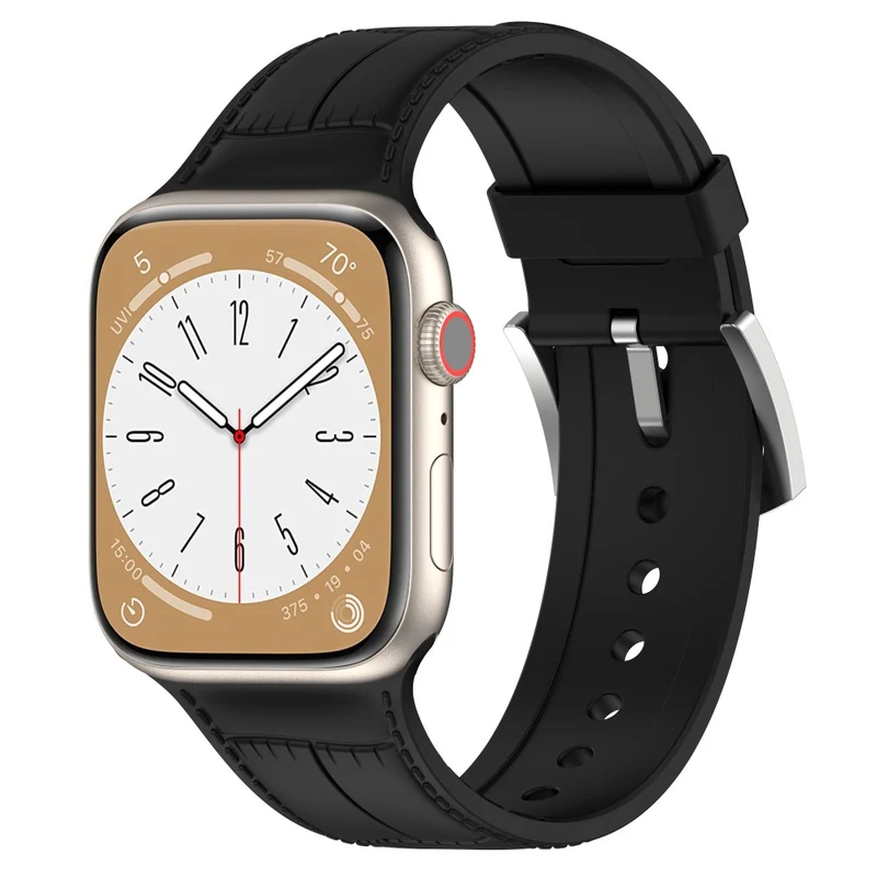 Apple Watch Series 8 (45mm) / Watch Ultra cool texture silicone strap - Dark Green