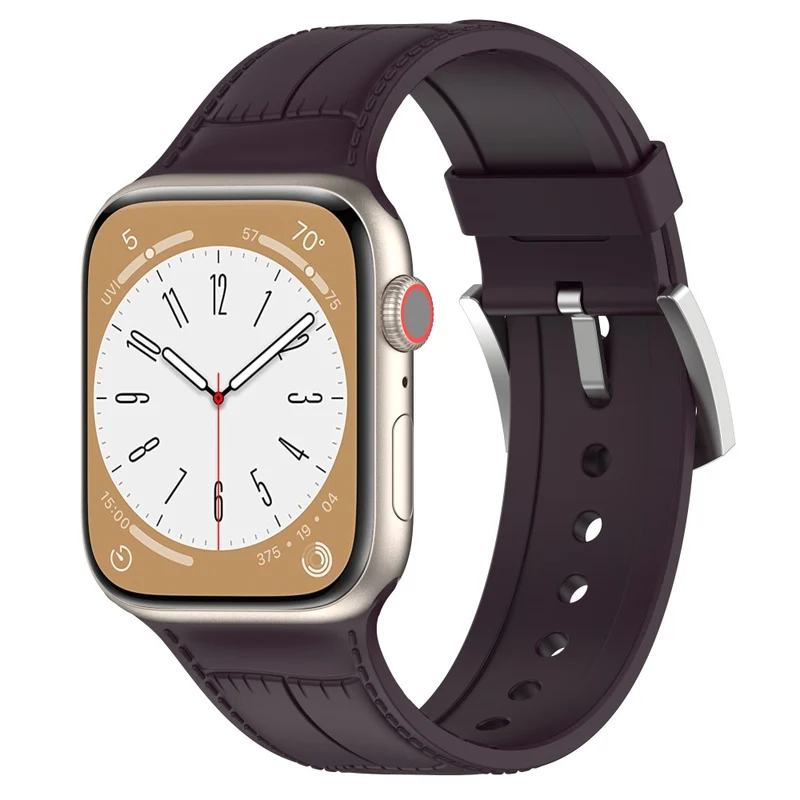 Apple Watch Series 8 (45mm) / Watch Ultra cool texture silicone strap - Dark Green