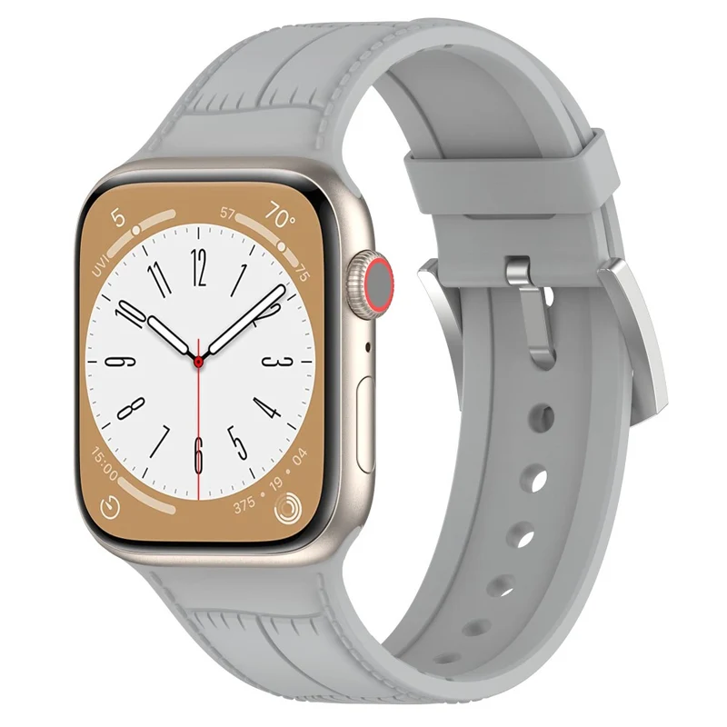 Apple Watch Series 8 (45mm) / Watch Ultra cool texture silicone strap - Dark Green