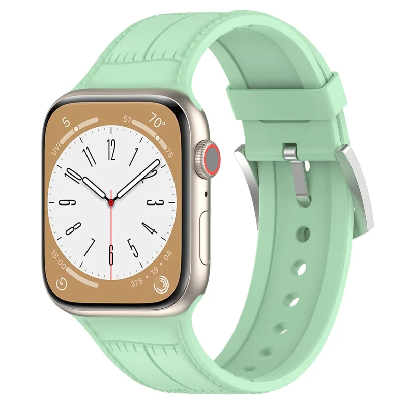 Apple Watch Series 8 (45mm) / Watch Ultra cool texture silicone strap - Dark Green