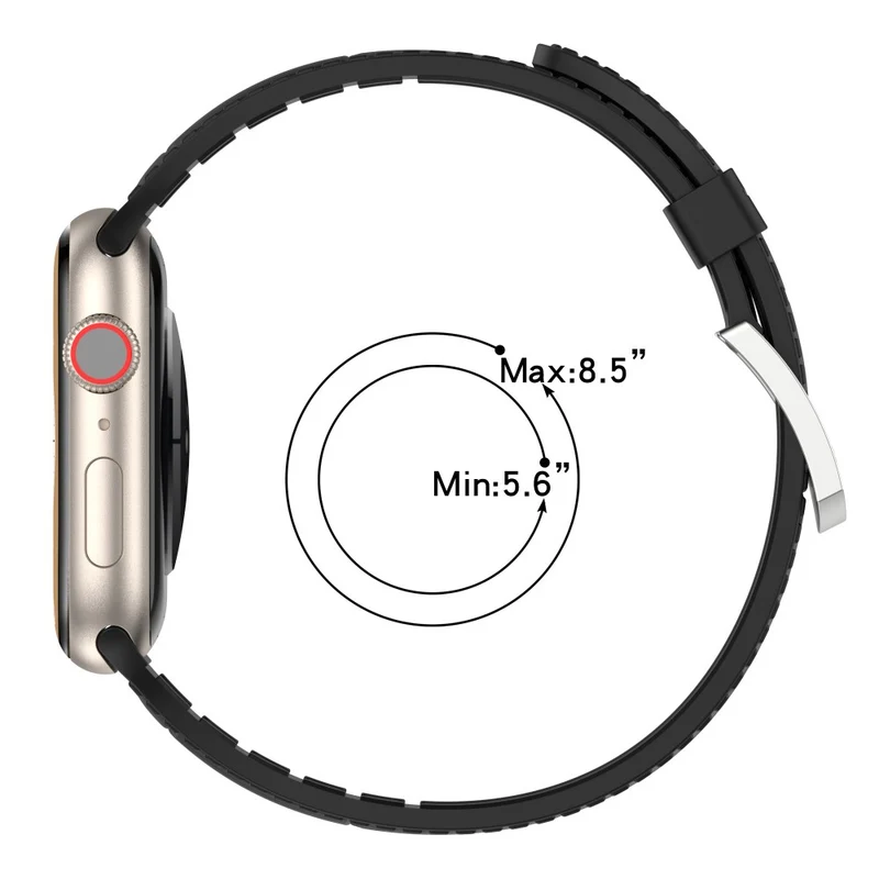Apple Watch Series 8 (45mm) / Watch Ultra cool texture silicone strap - Dark Green