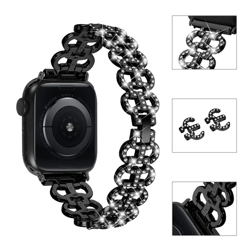Apple Watch Series 8 (41mm) rhinestone décor alloy strap
