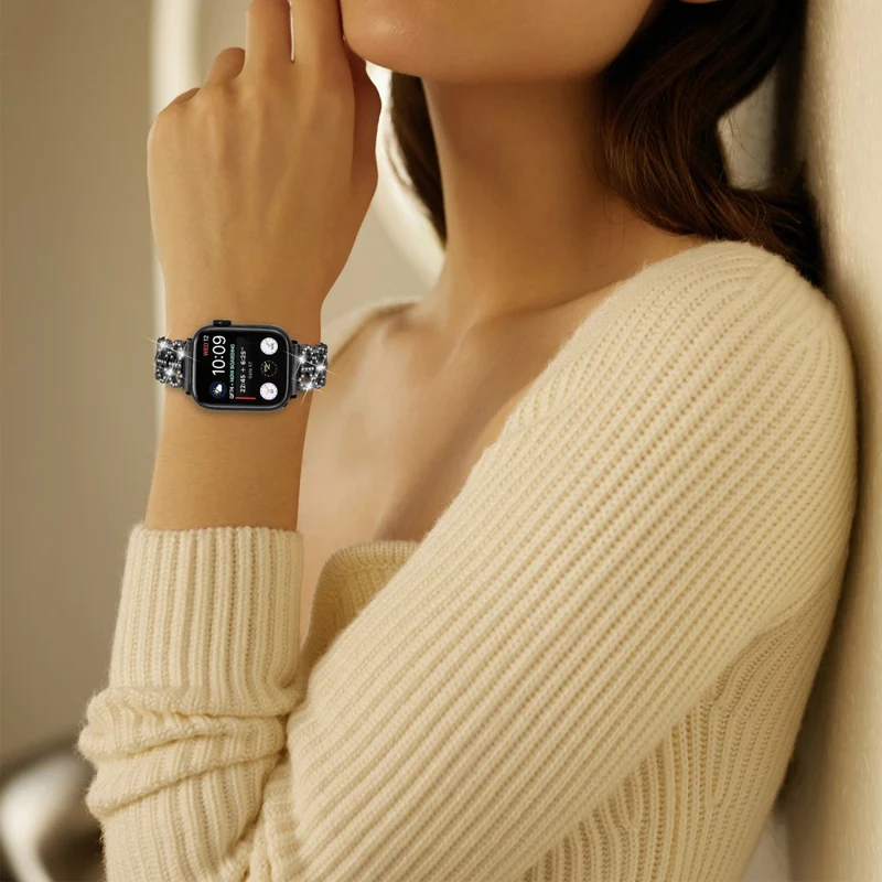Apple Watch Series 8 (41mm) rhinestone décor alloy strap