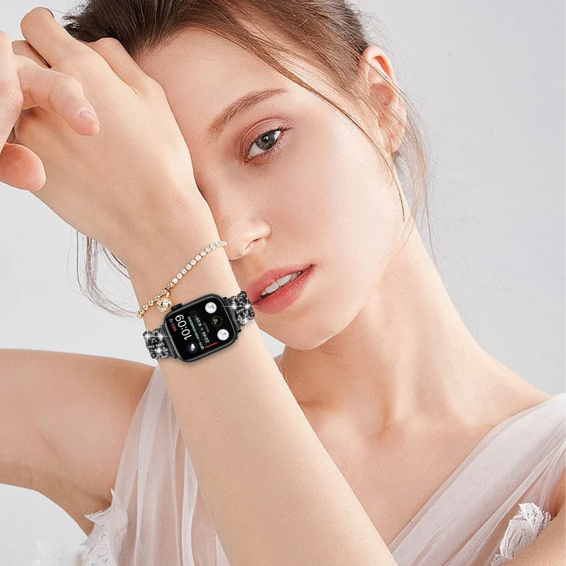 Apple Watch Series 8 (45mm) / Watch Ultra rhinestone décor alloy strap