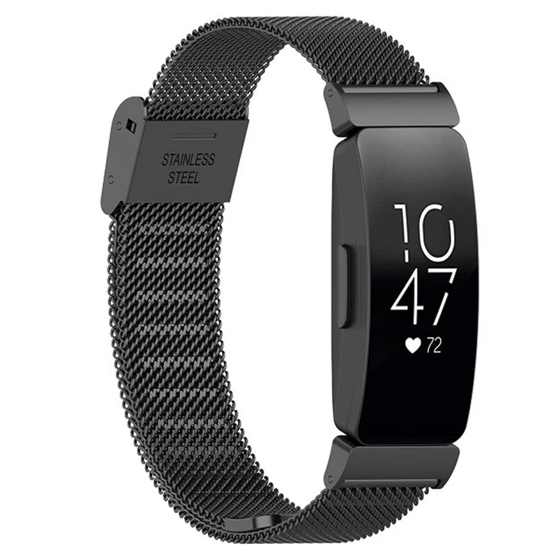 Fitbit Inspire 3 stainless steel strap with buckle