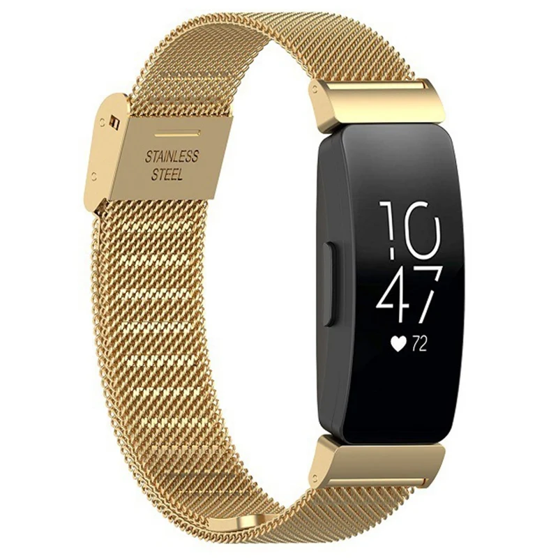 Fitbit Inspire 3 stainless steel strap with buckle