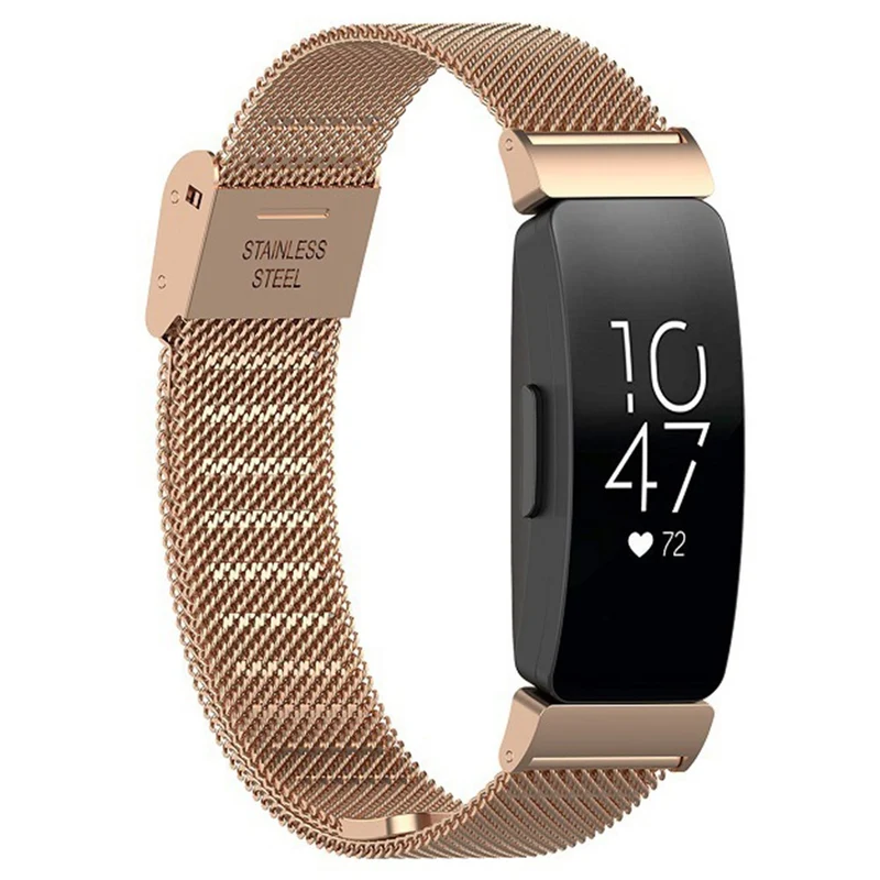 Fitbit Inspire 3 stainless steel strap with buckle