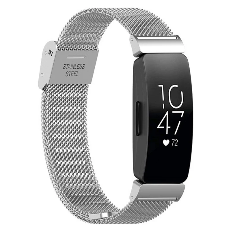 Fitbit Inspire 3 stainless steel strap with buckle