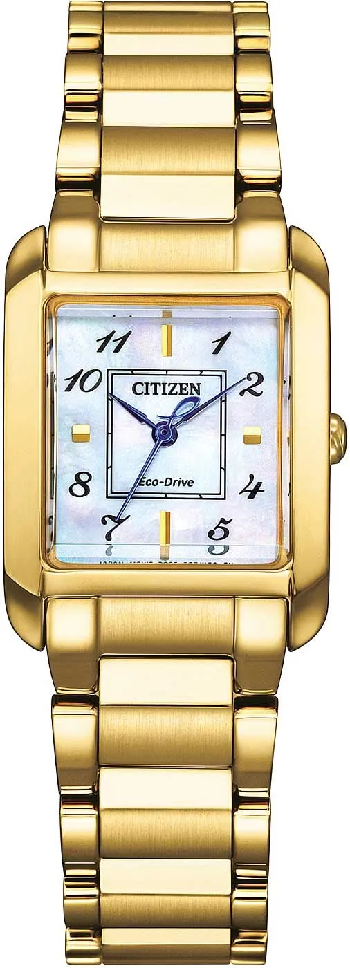 Citizen L EW5602-81D Damenuhr • Eco-Drive Solar • Perlmutt-Zifferblatt