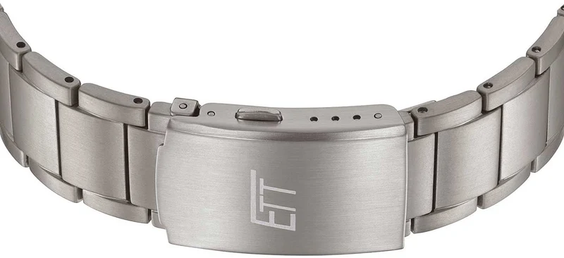 Eco Tech Time Everest EGT-11601-21M Herrenuhr • Solar Funk • Titanium