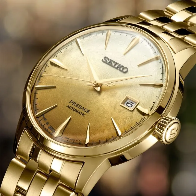 Seiko 5 Sports SRPK46J1 Herrenuhr • Automatik • Gold-Finish