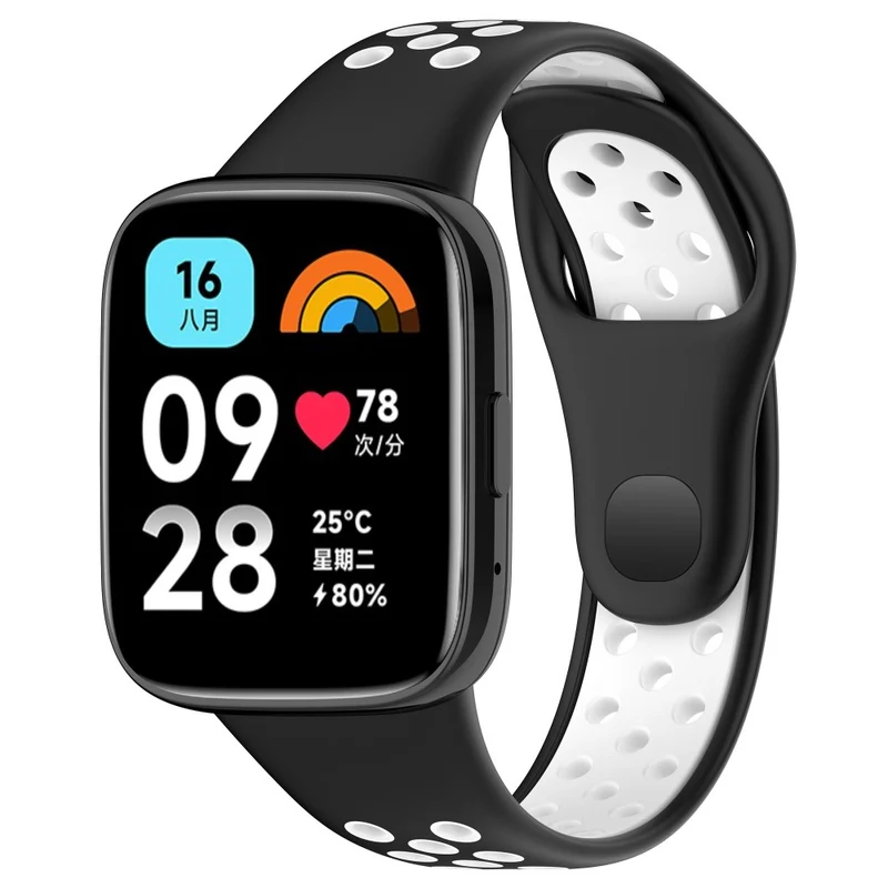 Xiaomi Redmi Watch 3 / Lite 3 / 3 Active dual color silicone strap - Black / Lime