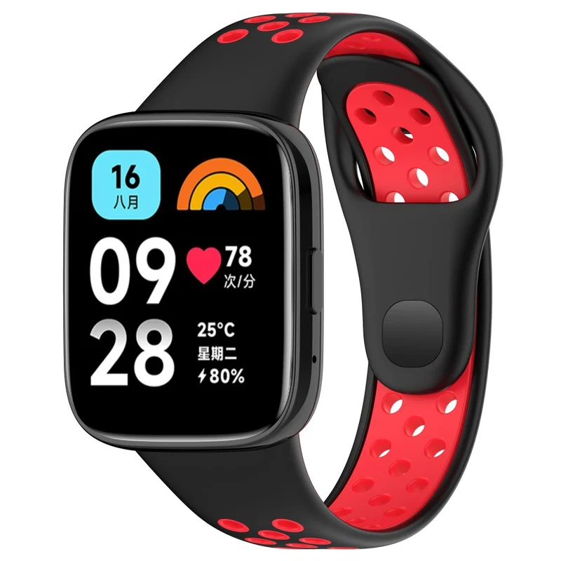 Xiaomi Redmi Watch 3 / Lite 3 / 3 Active dual color silicone strap - Black / Lime