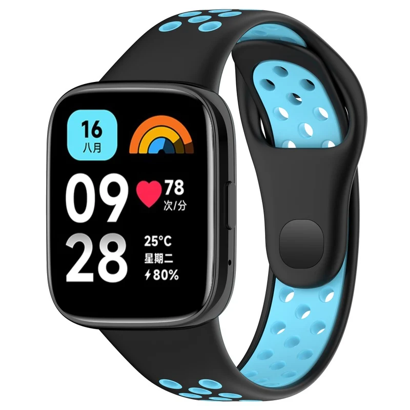 Xiaomi Redmi Watch 3 / Lite 3 / 3 Active dual color silicone strap - Black / Lime